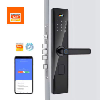 Kod RFID IC Kart Akıllı Telefon Uygulaması Kilit Açma Biyometrik Parmak izi Akıllı Kilit Tuya Akıllı WiFi Dijital Kapı Kilit